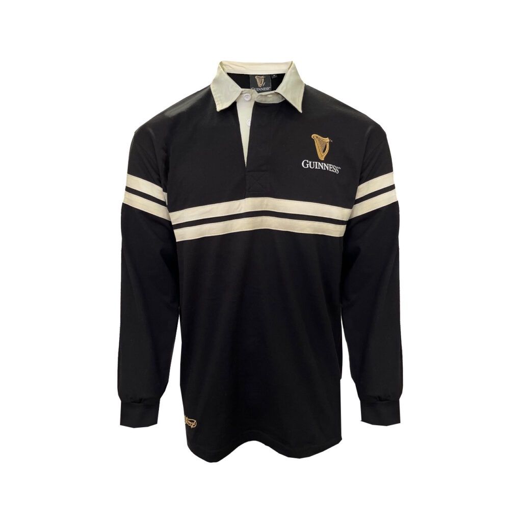 Guinness - Black Harp Long Sleeve Rugby Shirt