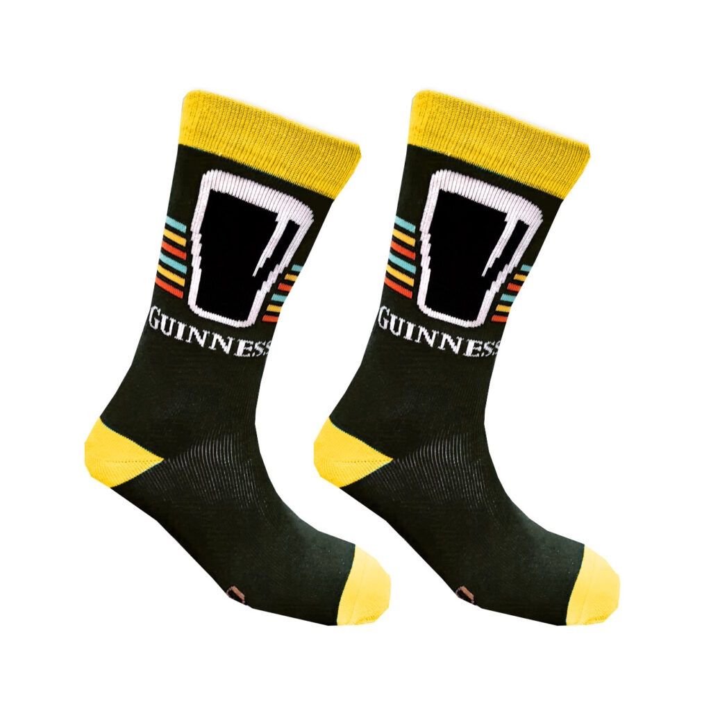 Guinness Black &amp; Yellow Make Mine a Guinness Socks