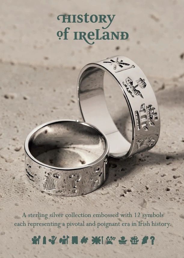 History of Ireland - Sterling Silver Ring