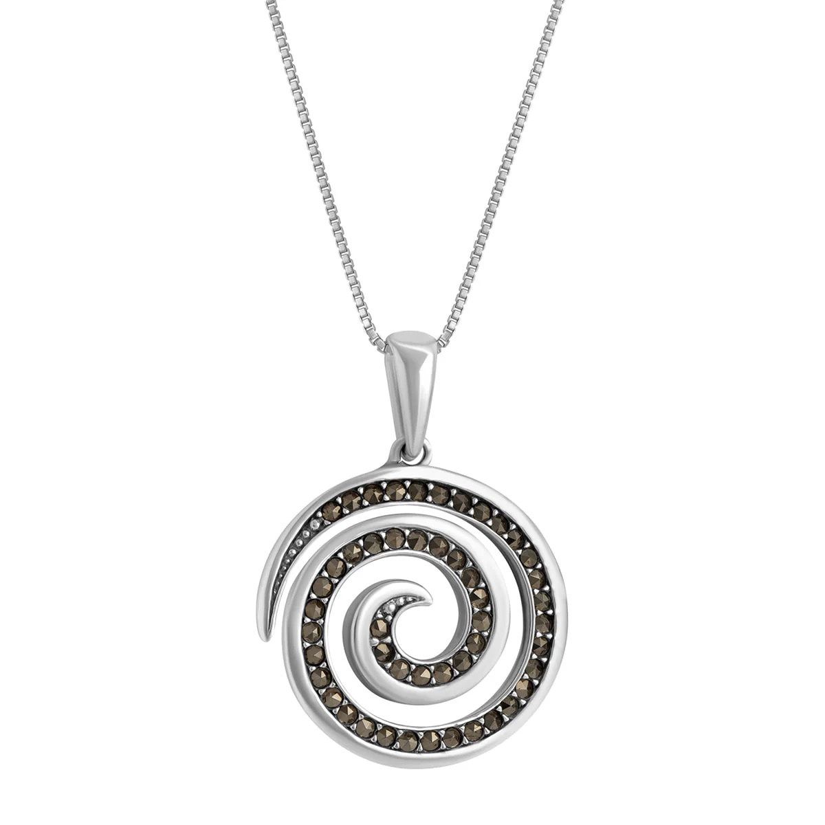 Sterling Silver Marcasite Celtic Swirl Pendant