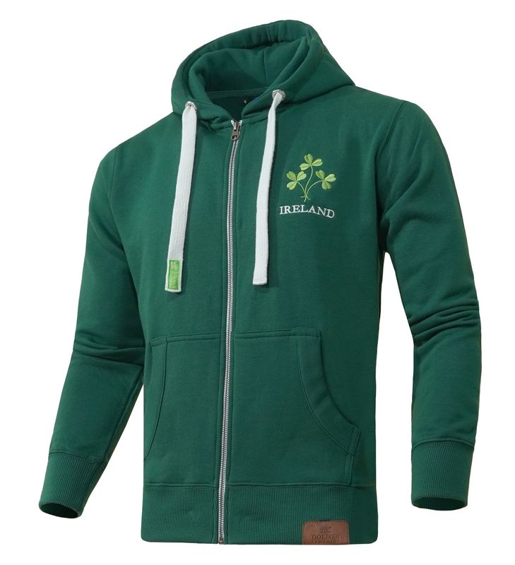 Sprig Ireland Full Zip Hoody - Bottle Green