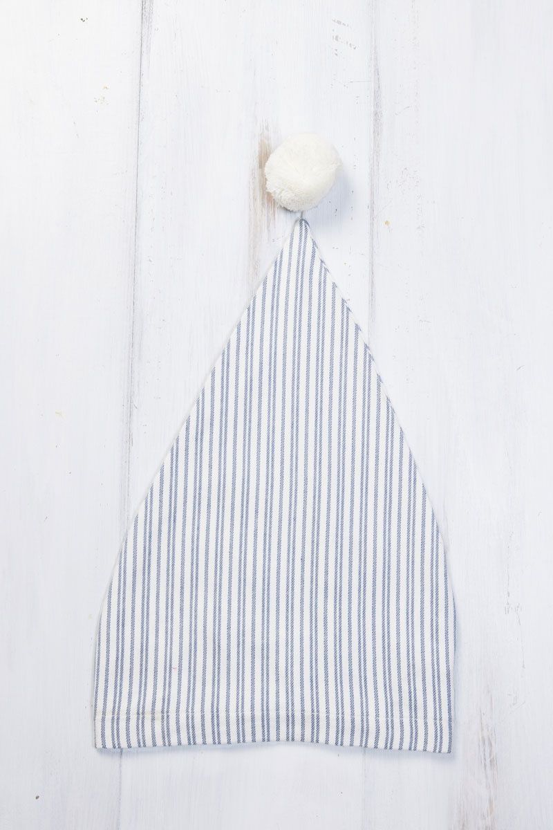 Men's Cotton Flannel Nightcap - Onesize, Colour: Blue Stripe