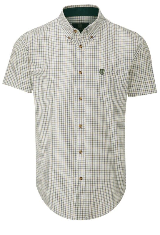 Men's London Tattersall Short Sleeve Shirt - Green