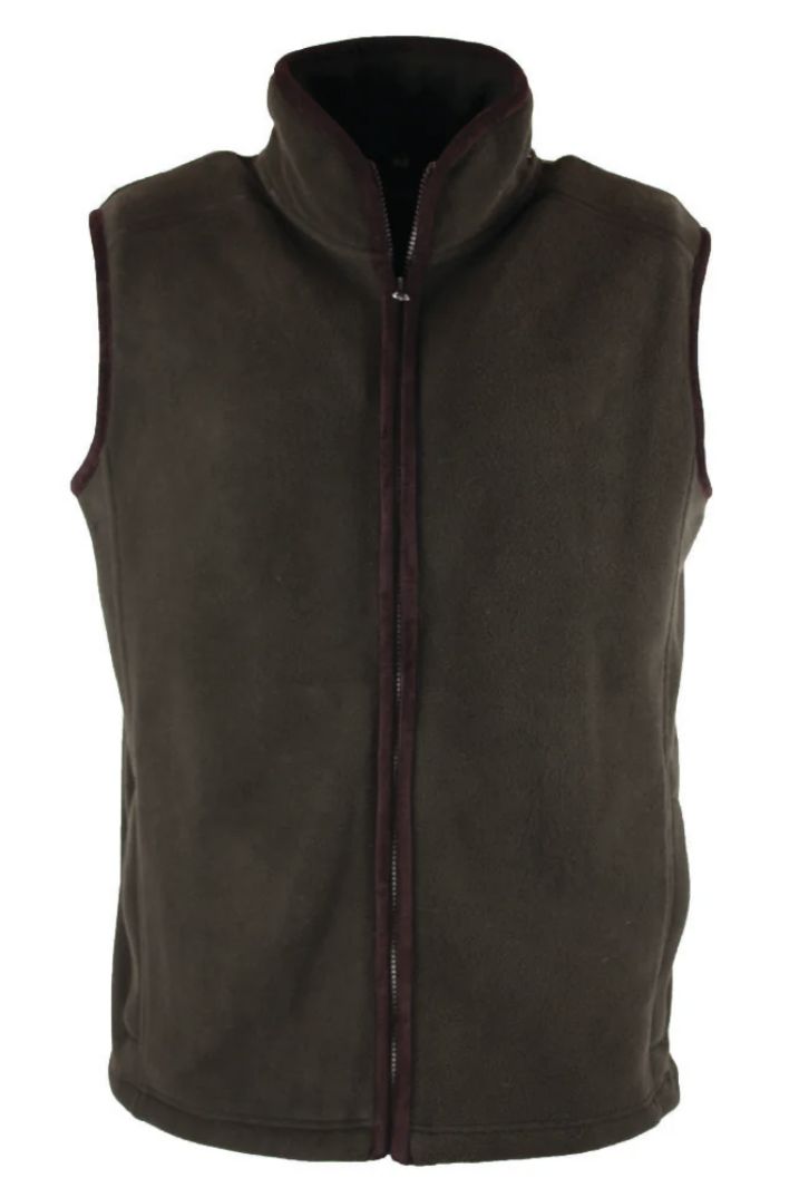 Men's Fleece Gilet - Khaki