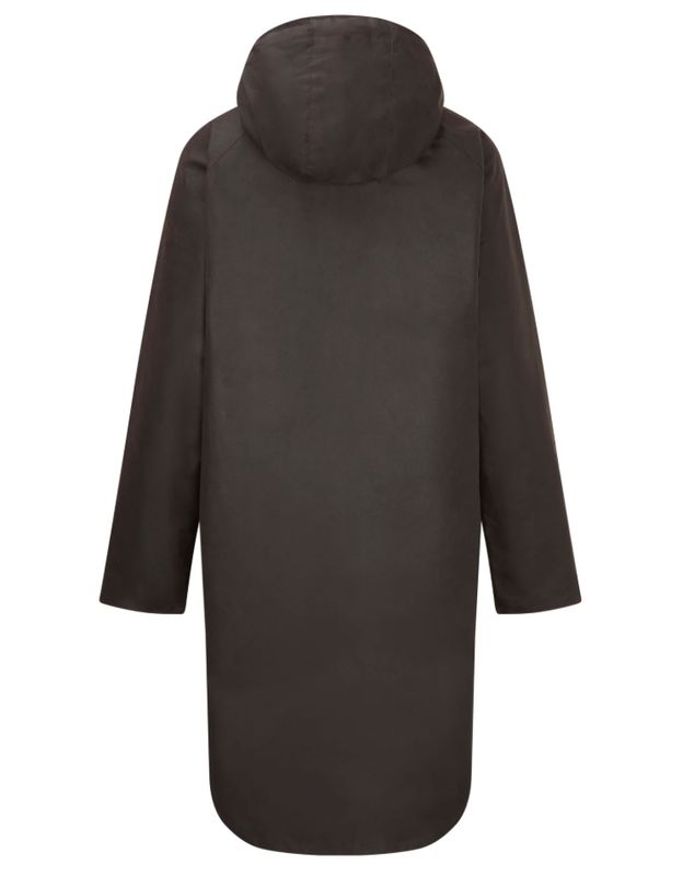 Devon Ladies Long Wax Coat - Brown