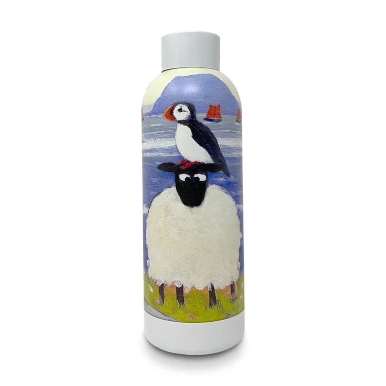 Thomas Joseph Water Bottle - Puffin Compares To Ewe