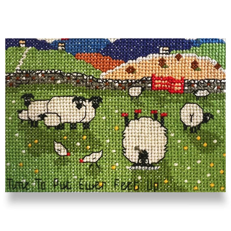 Thomas Joseph Cross Stitch Kit - Time To Put Ewer Feet Up