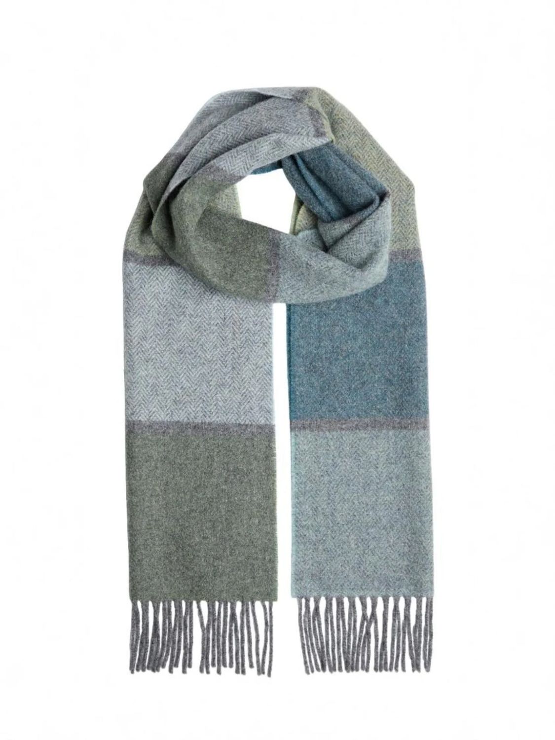 Foxford Lambswool Scarf - Winter Contemporary Stripe