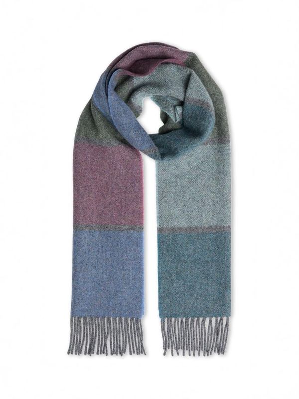 Foxford Lambswool Scarf - Autumn Contemporary Stripe