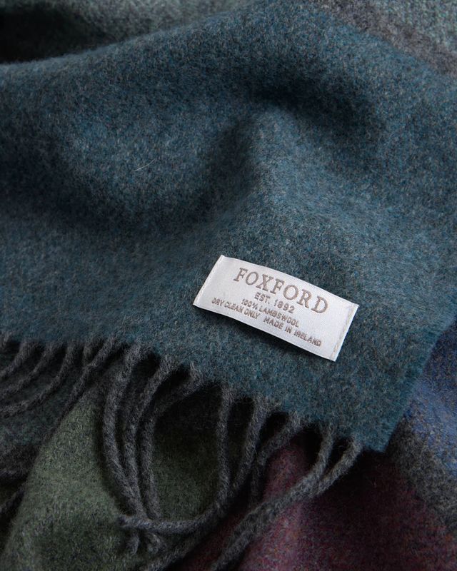 Foxford Lambswool Scarf - Autumn Contemporary Stripe