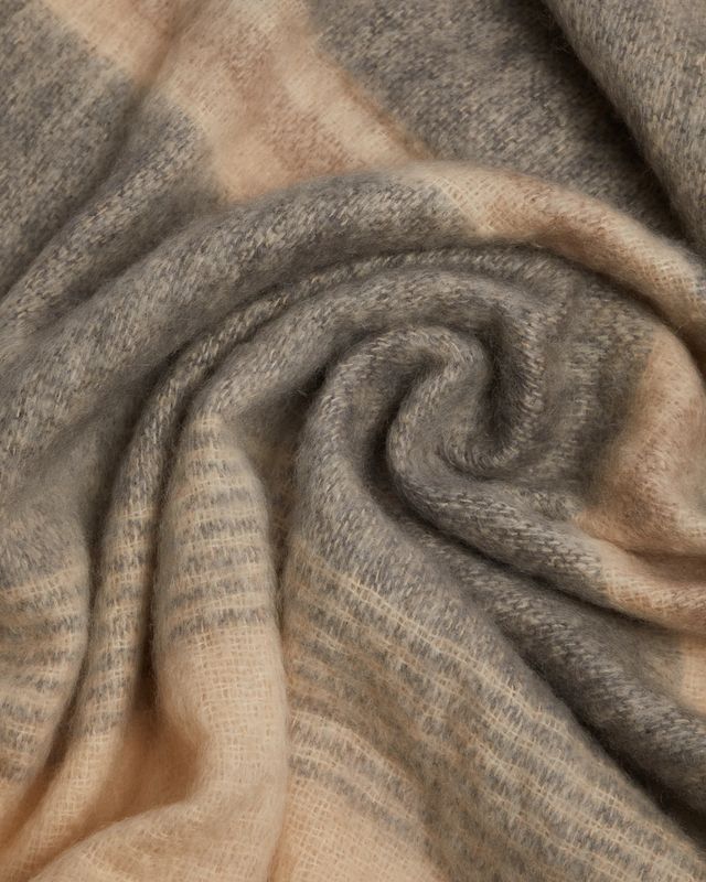 Foxford Mohair Throw - Classic Ombreid Stripe