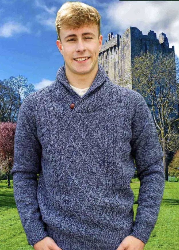 Killarney Shawl Neck - Midnight Marl