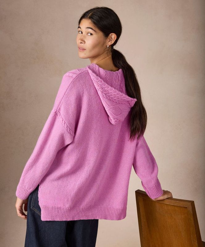 ‘Ada’ Cable Hoodie - Heather