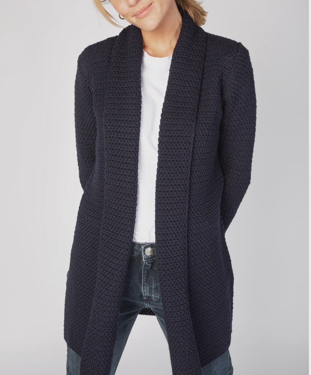 Kilcoole Textured Coatigan - Navy