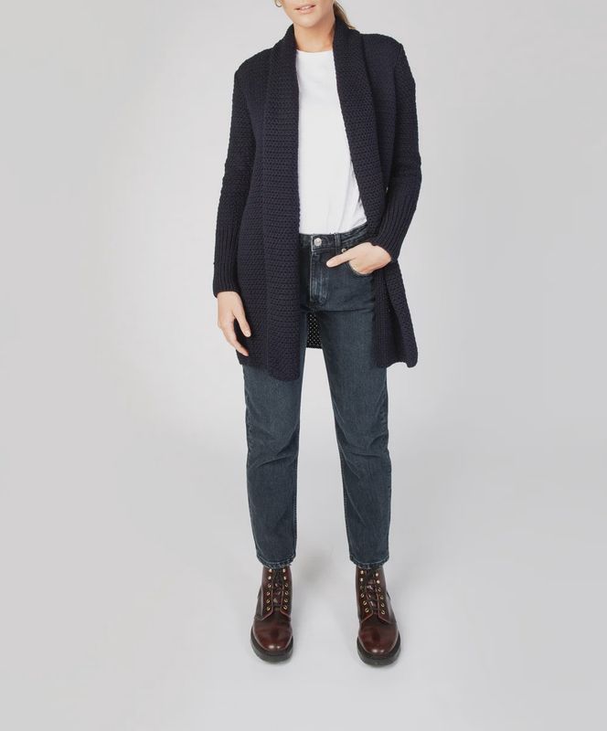 Kilcoole Textured Coatigan - Navy