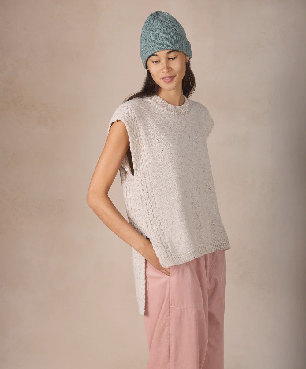 'Orla' Cable Vest in Chalkstone