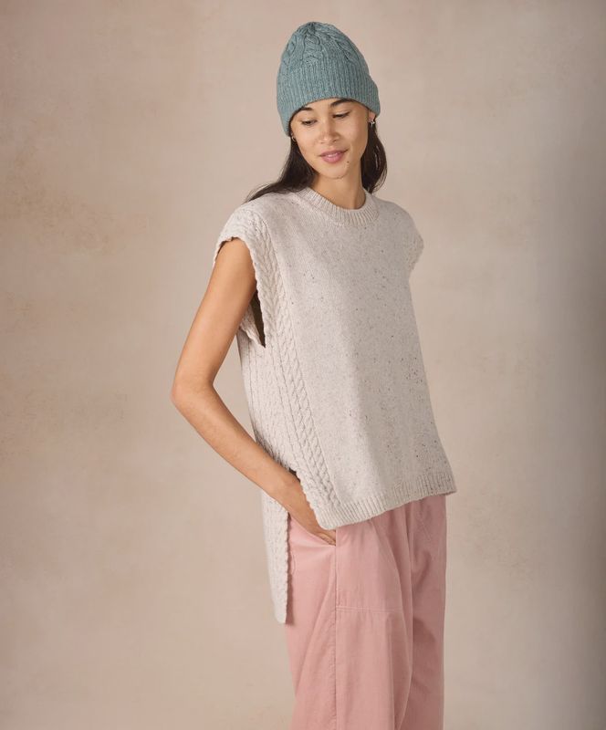 'Orla' Cable Vest in Chalkstone