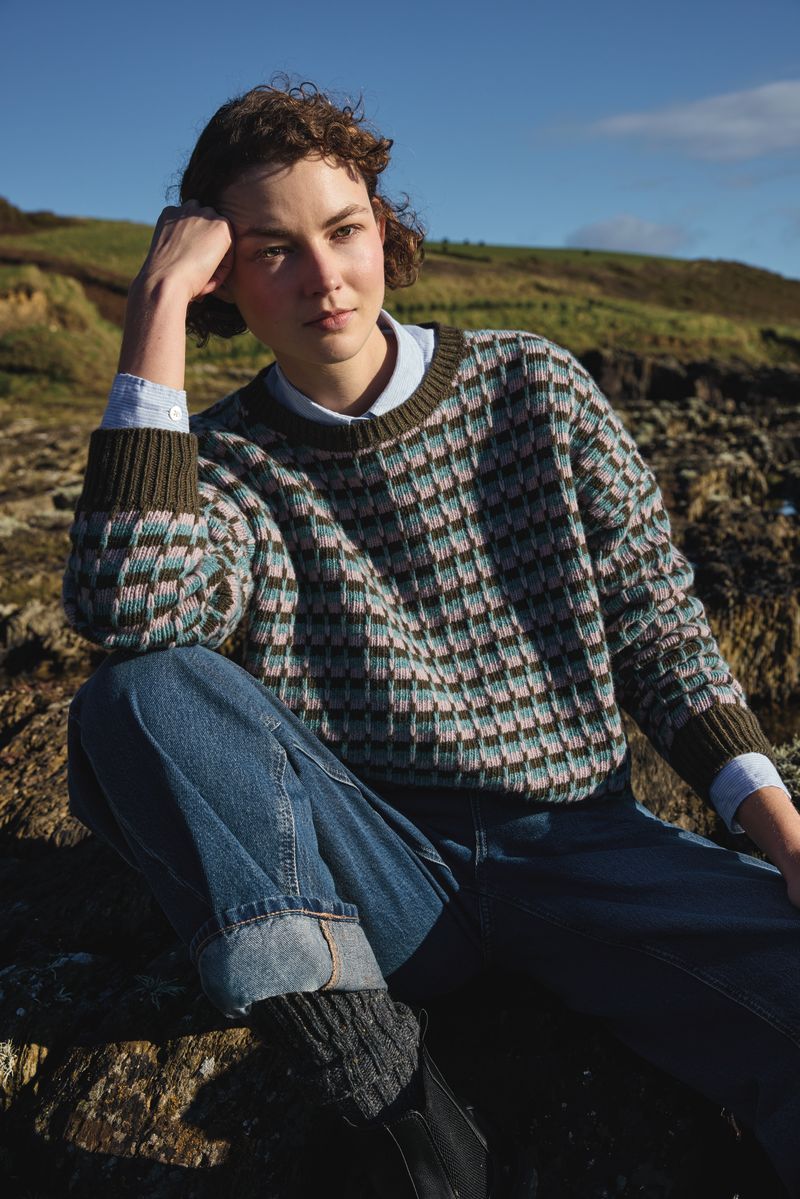 Ladies Jumper Interrupted Stripes