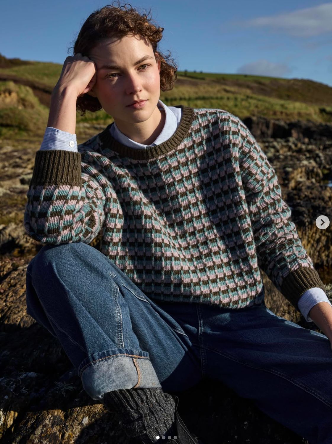Ladies Jumper Interrupted Stripes