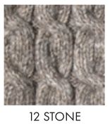 Ladies Cabled Crew Neck Sweater, Colour: Stone (12), Size: XS