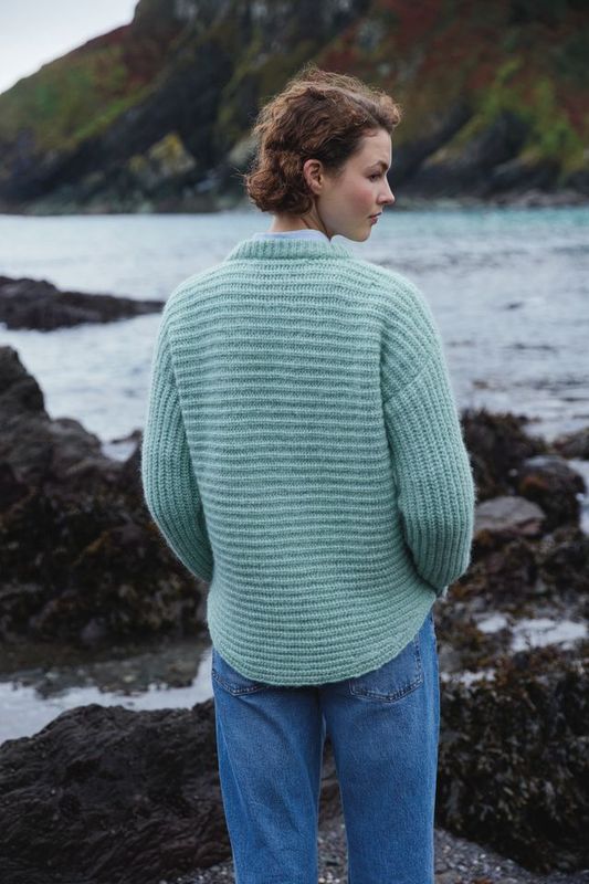 Chunky Rib Crew Neck - Mint Cream