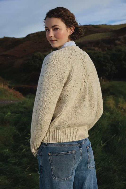 Raglan Cardigan Cabled Detail - Bainin
