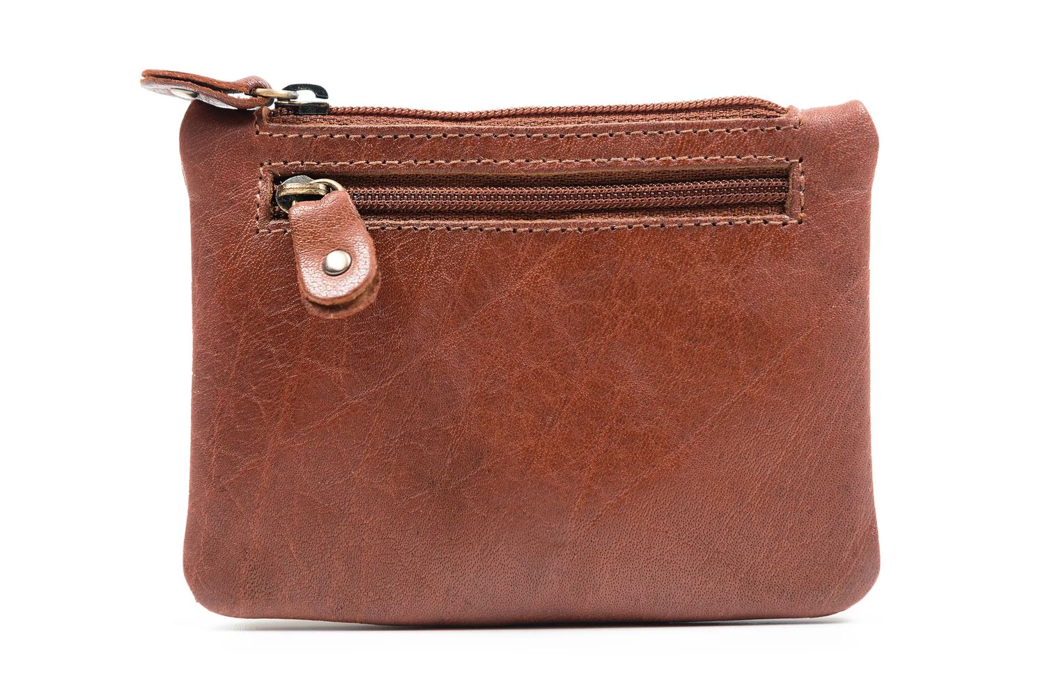 Three Zip Purse - Tan