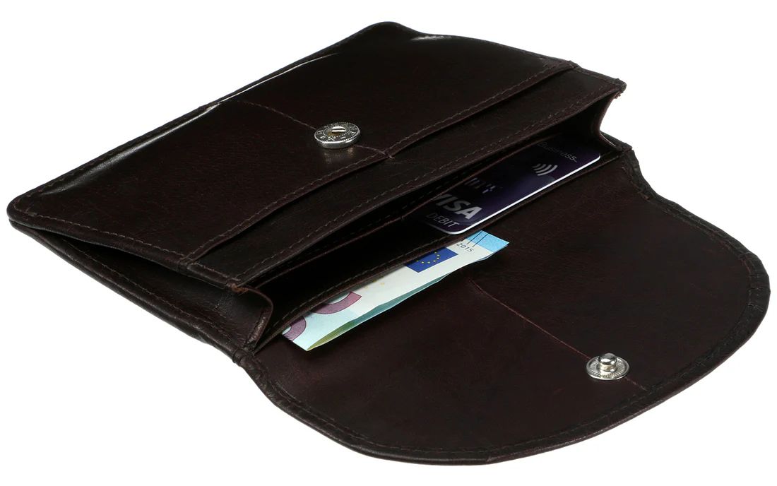 Back Zip Purse - Brown