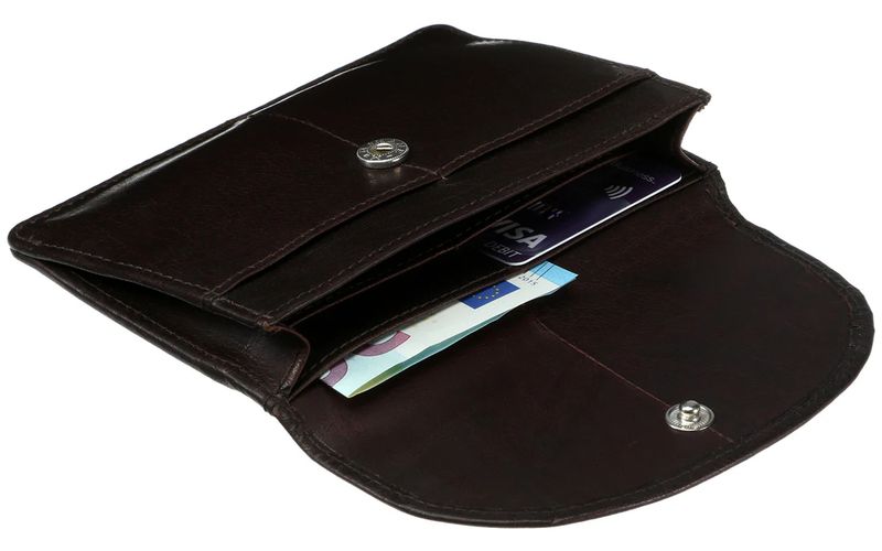 Back Zip Purse - Brown