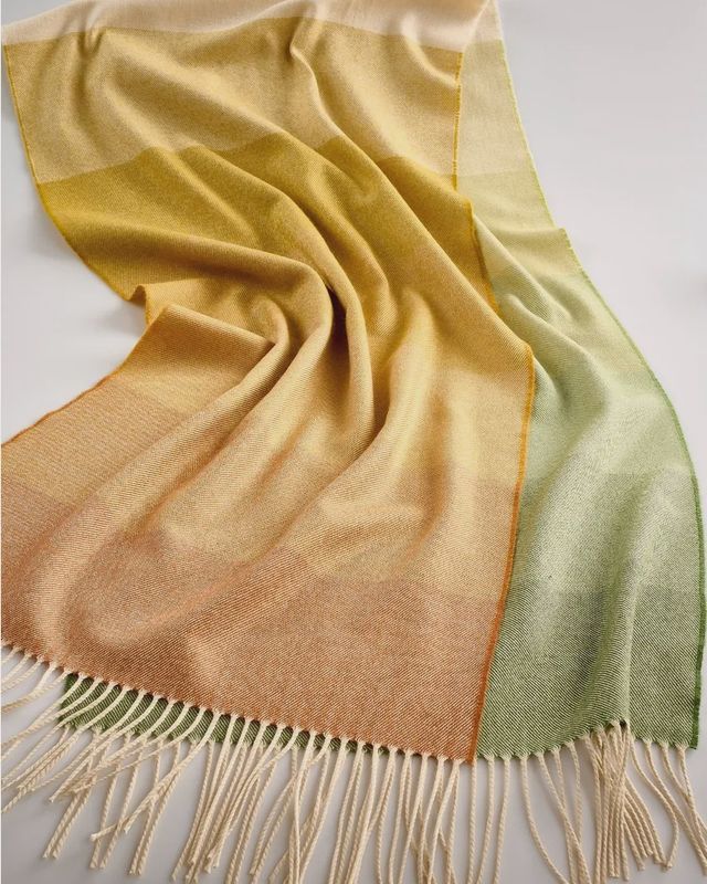 Ombre Tricolour Extra Wide Merino Scarf