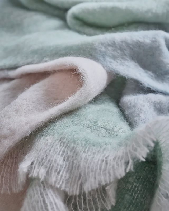Celedon Contemporary Mohair Throw