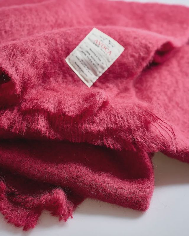 Ruby Mohair Throw