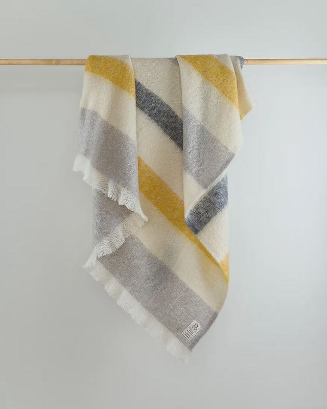 Sunrise Stripe Mohair Throw