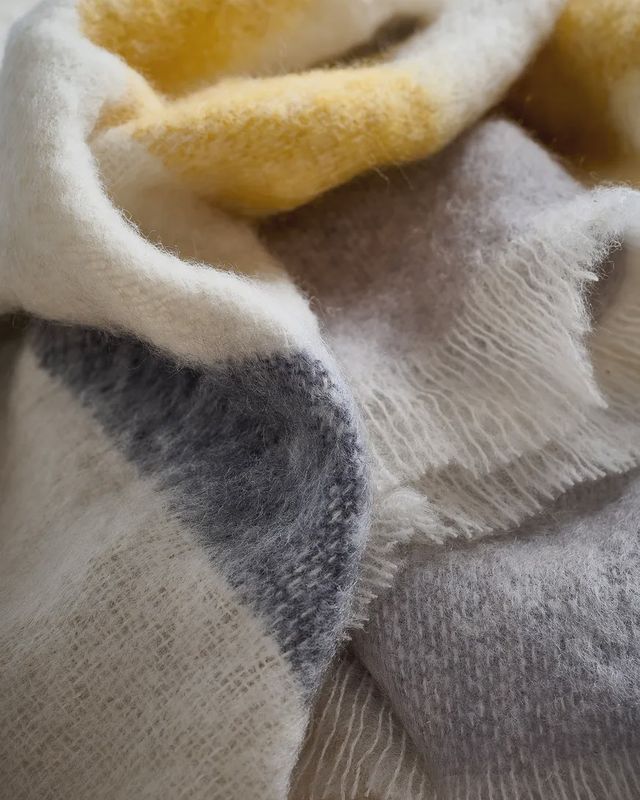 Sunrise Stripe Mohair Throw