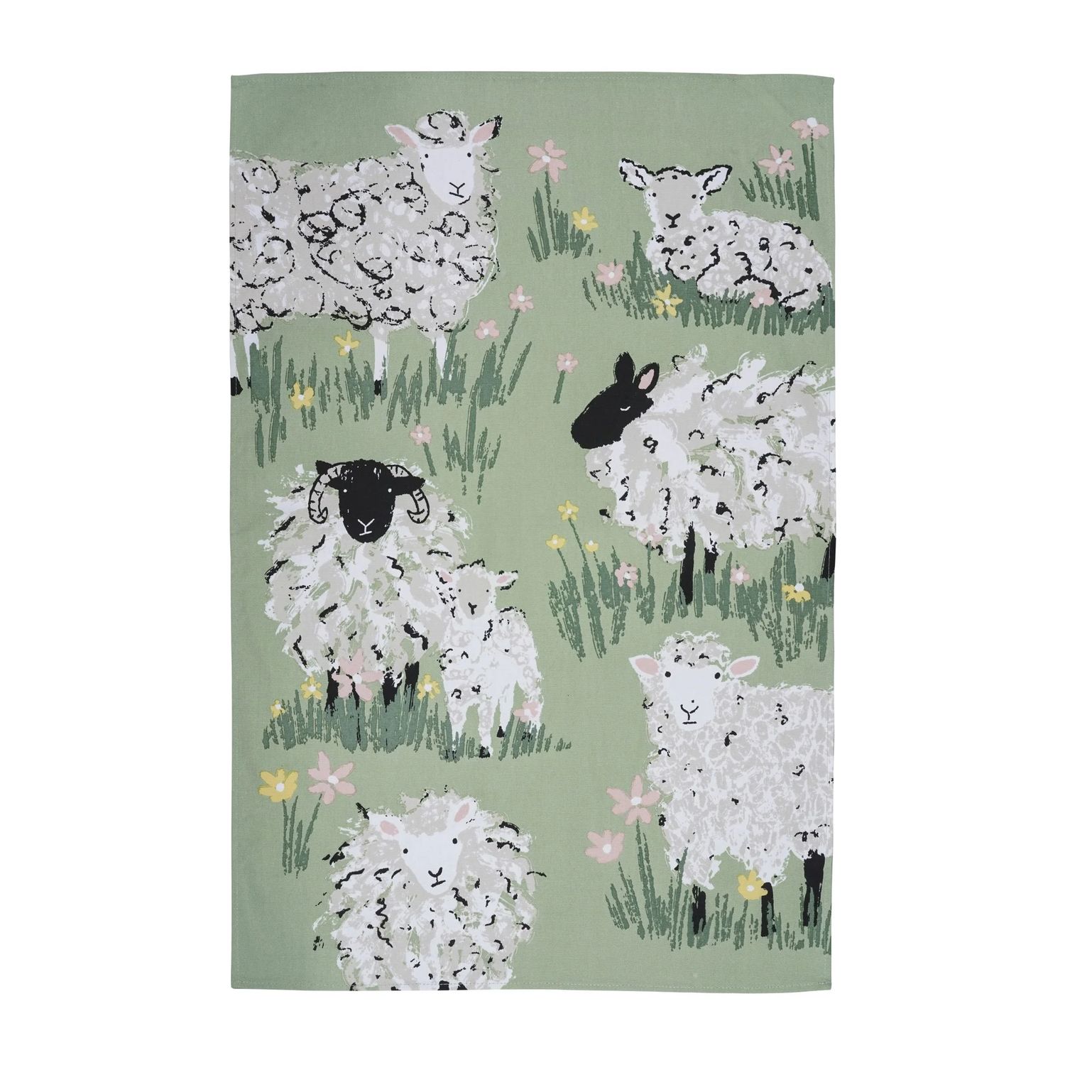 Ulster Weavers Woolly Sheep Cotton Tea Towel in Green