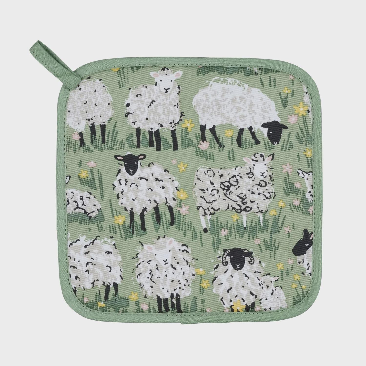 Ulster Weavers Woolly Sheep Pot Mat in Green