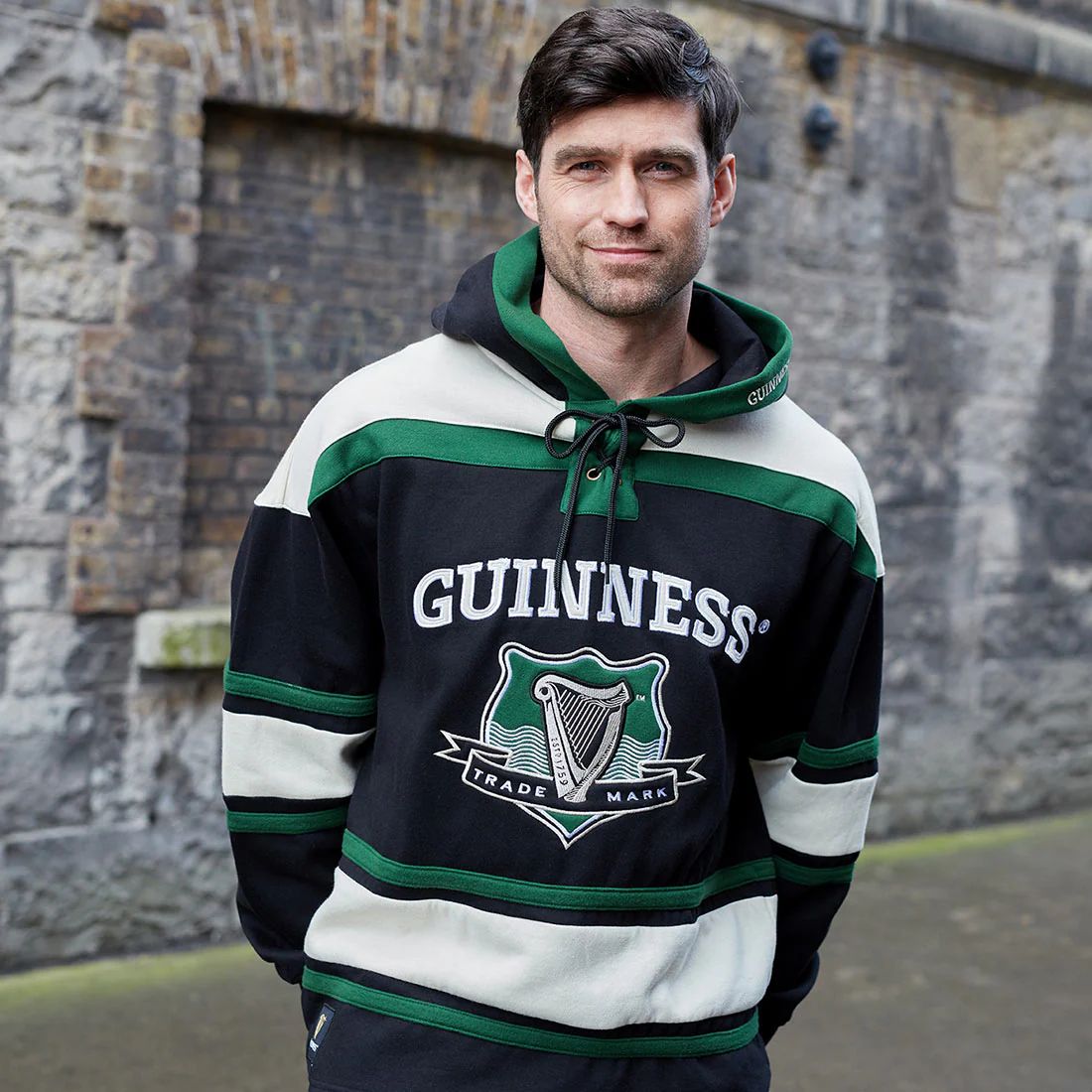 Guinness -  Green Hockey Style Hooded Sweatshirt