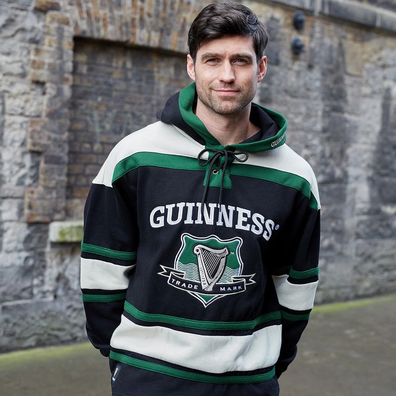 Guinness -  Green Hockey Style Hooded Sweatshirt