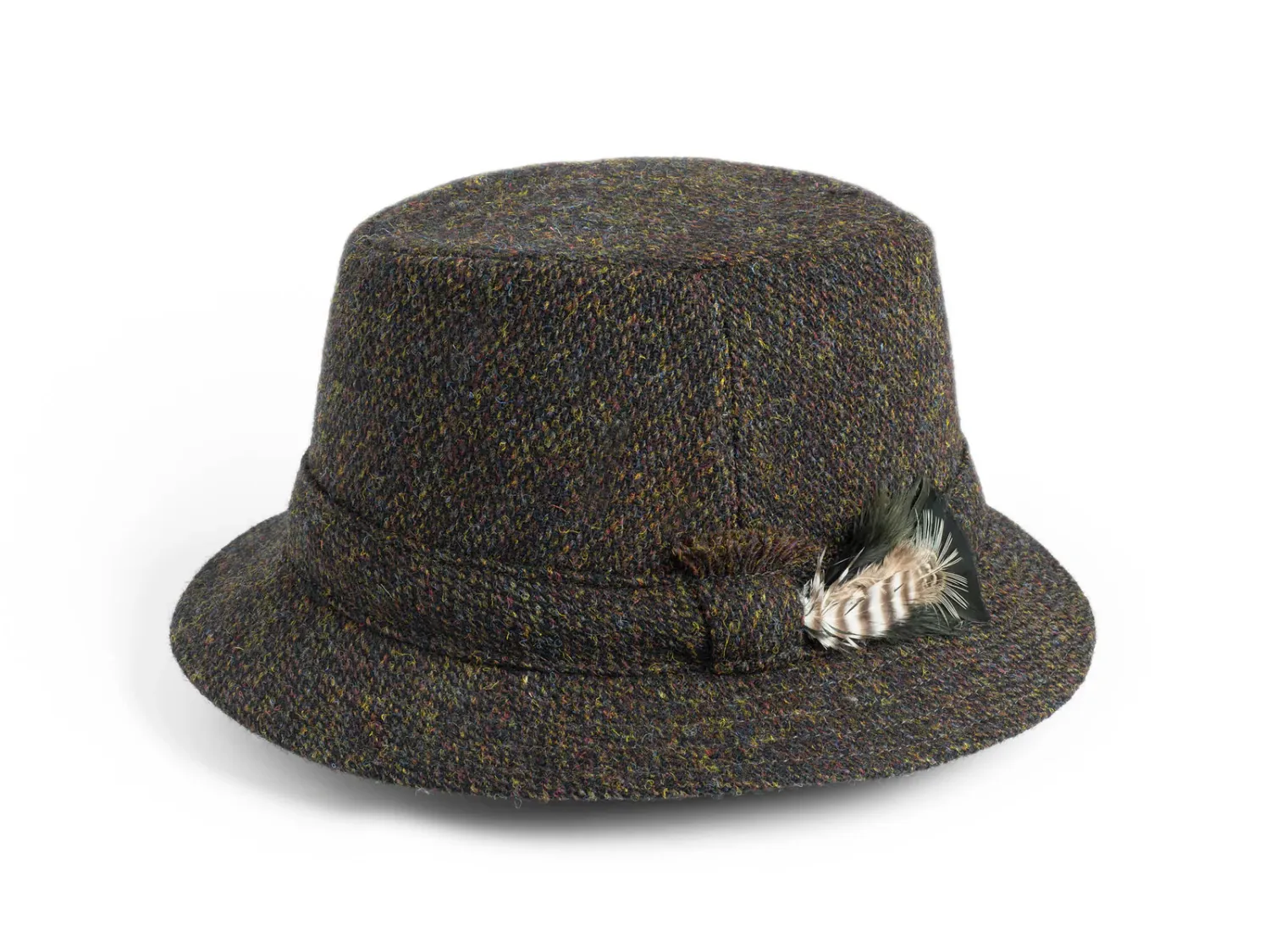 Walking Hat Tweed - Brown &amp; Barley Corn