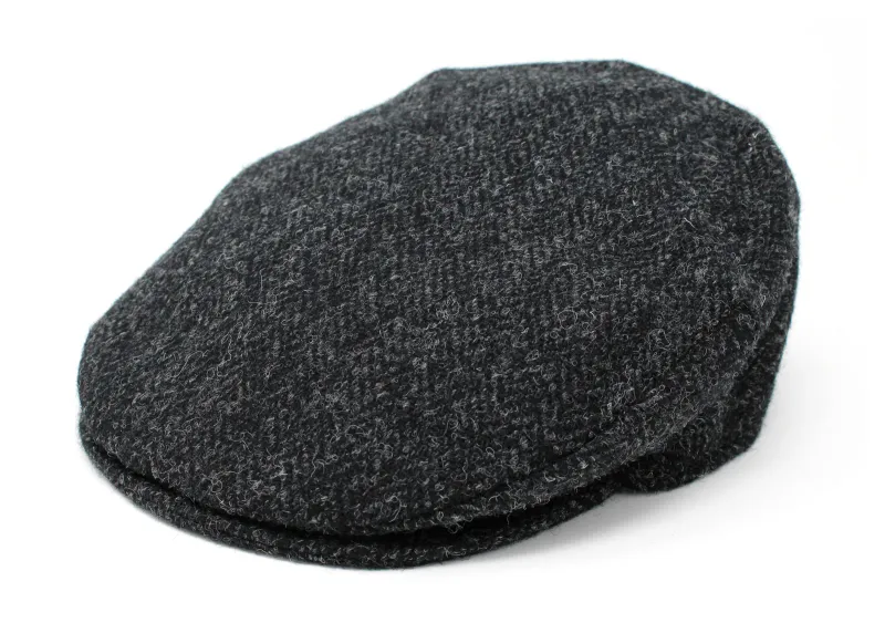 Vintage Cap Tweed - Black &amp; Charcoal Herringbone
