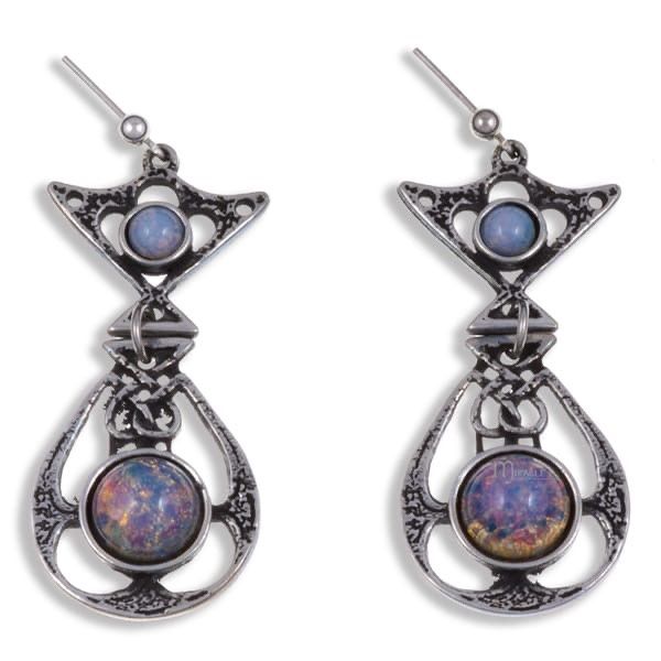 Celtic Knot Earrings - Amethyst