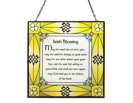 Irish Blessing Stained Glass Sign