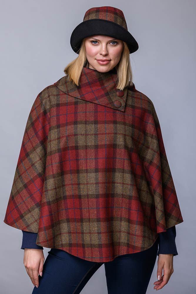 Handcrafted Mucros Tweed Poncho - #207