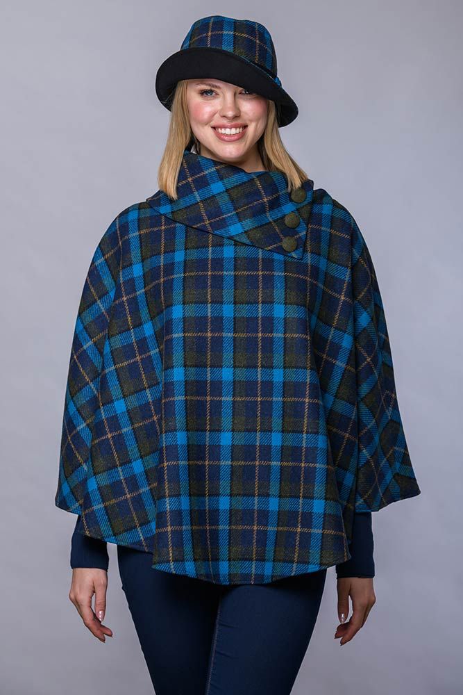 Handcrafted Mucros Tweed Poncho - #404