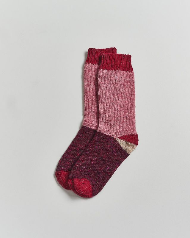 Dusty Pink &amp; Portnoo Women's Donegal Wool Socks