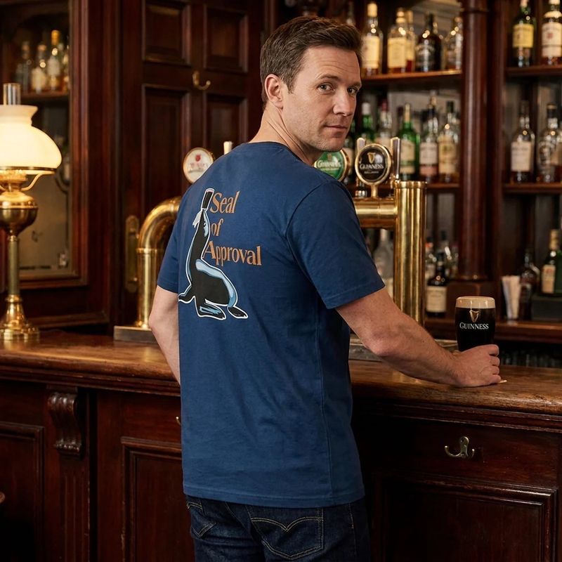 Guinness - Seal of Approval Premium Blue T-Shirt
