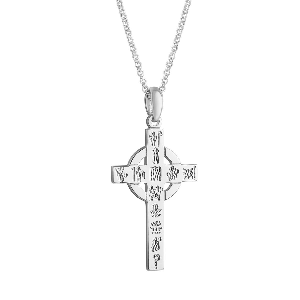 Sterling Silver Small History of Ireland Cross