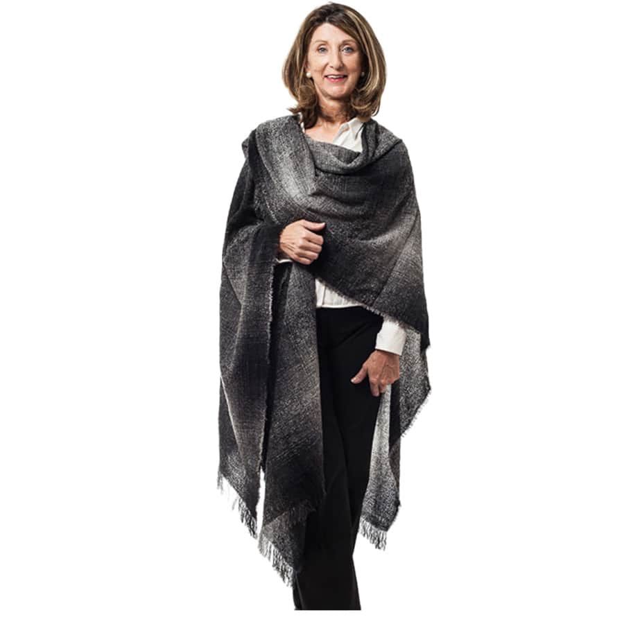 Celtic Ruana Wrap, Colour: Grey Check