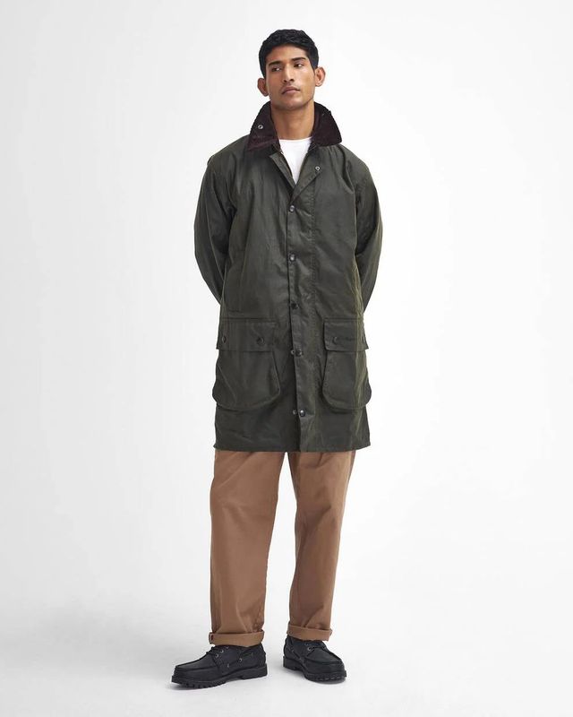 Barbour Border Waxed Jacket - Archive Olive