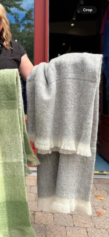 Foxford Croagh Patrick Mohair Thow - Grey